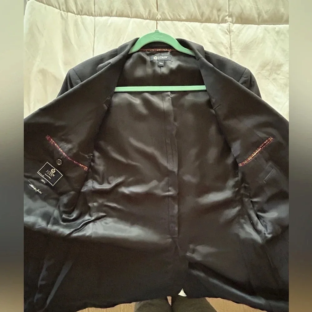 J. Crew Aldridge navy jacket Italian wool size 40R